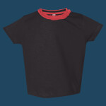 Toddler Girls' Ruffle Neck Fine Jersey Tee